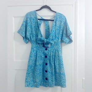 Maggie tie front mini dress